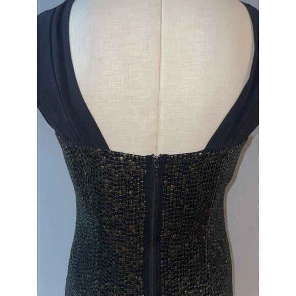 Tory Burch Women's Silk Studded Mini Dress size 6 Cowl Neck Whimsigoth Disco - Picture 8 of 12